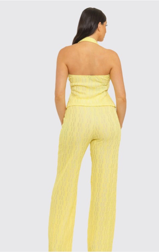 NEW ARRIVALS✨ Yellow halter top set