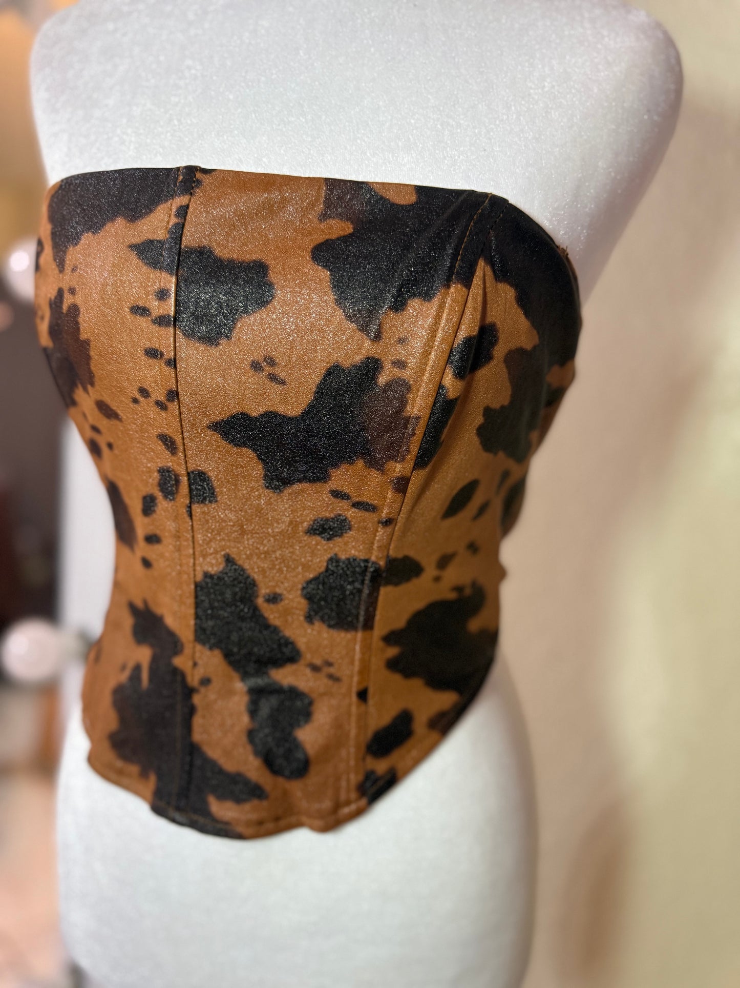 Cow print top