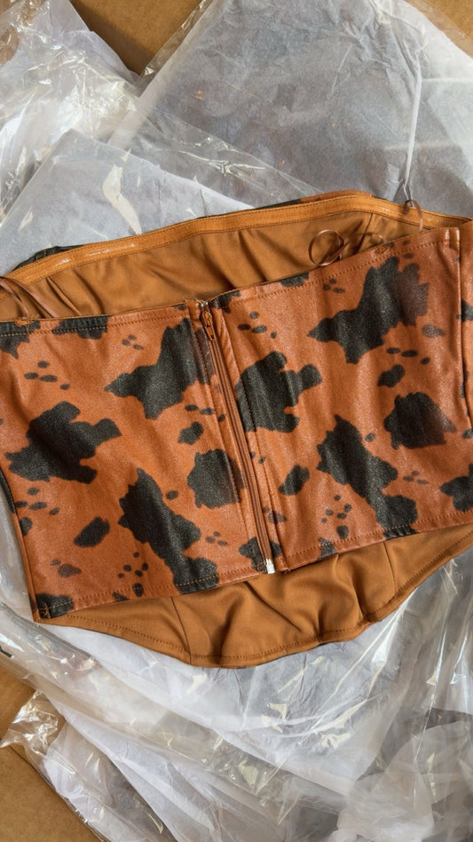 Cow print top