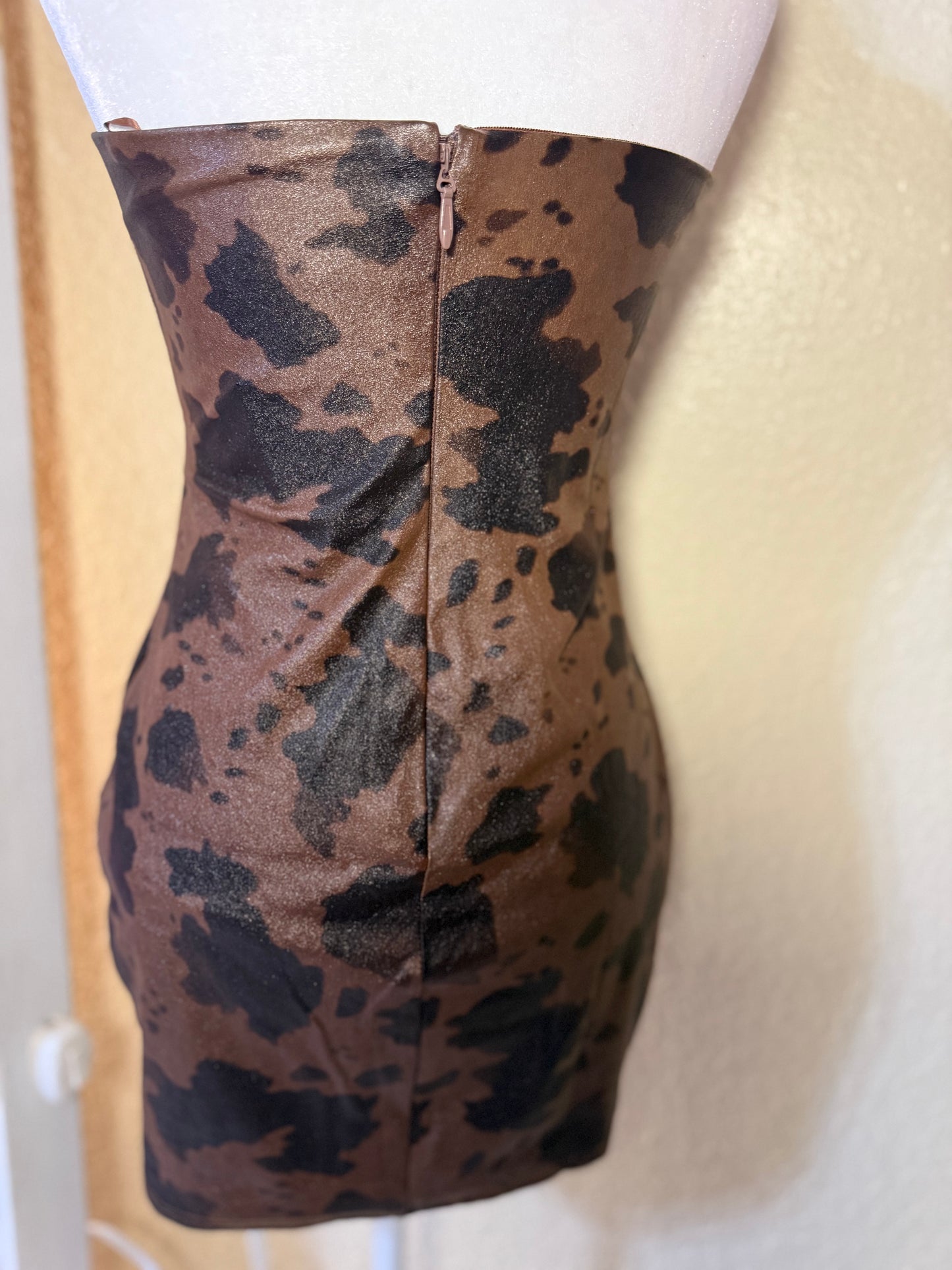 Cow print dress