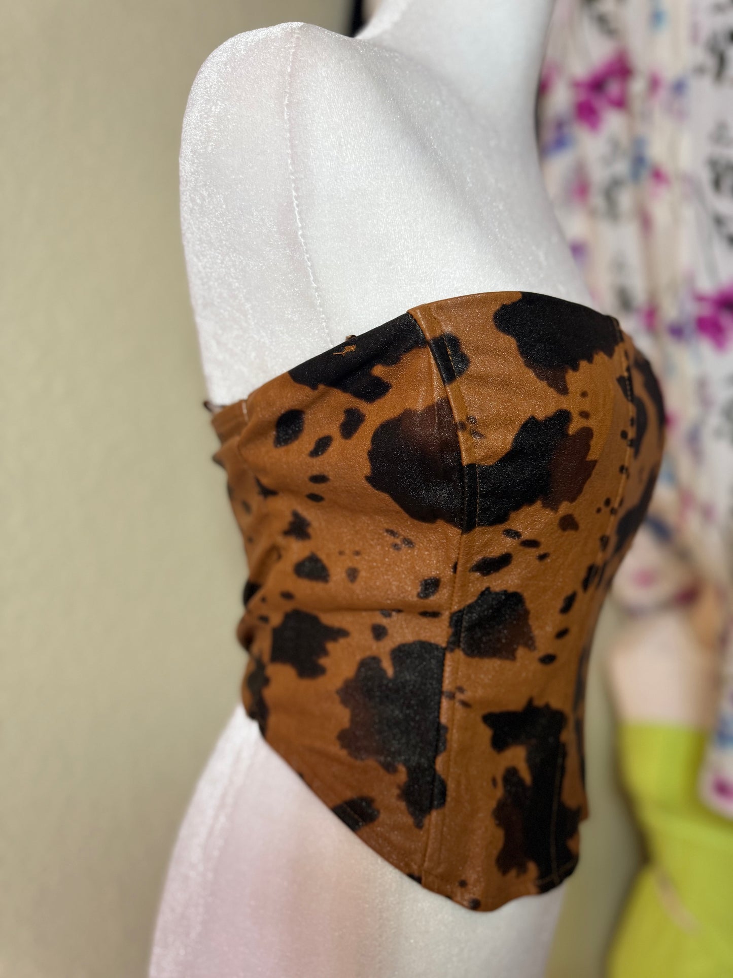 Cow print top
