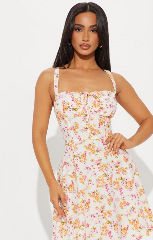 Flower print dress