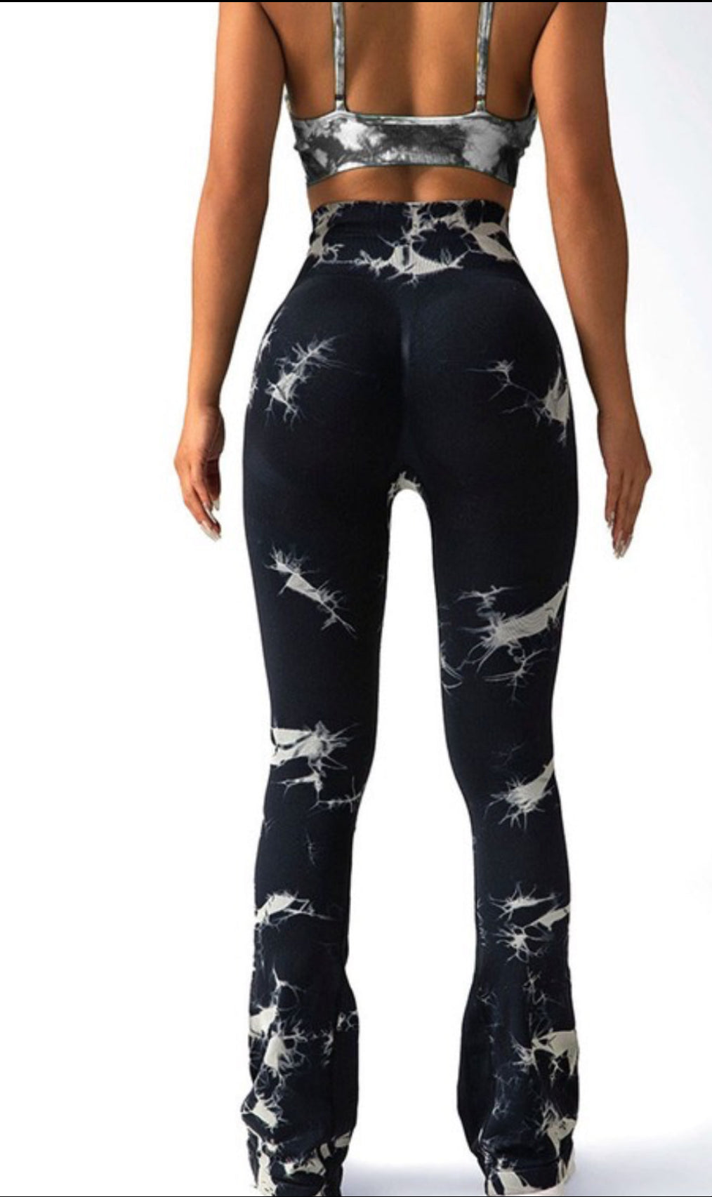 Flare style tye dye leggings