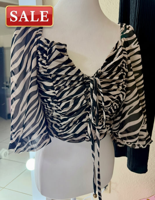 Zebra print top