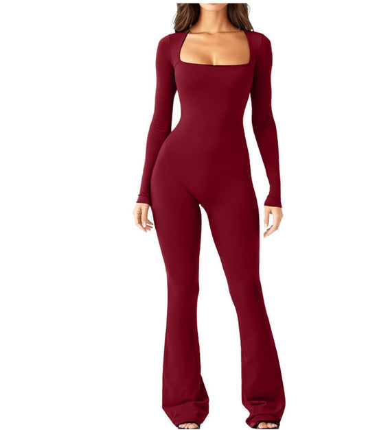 Long sleeve jumpsuit flare style